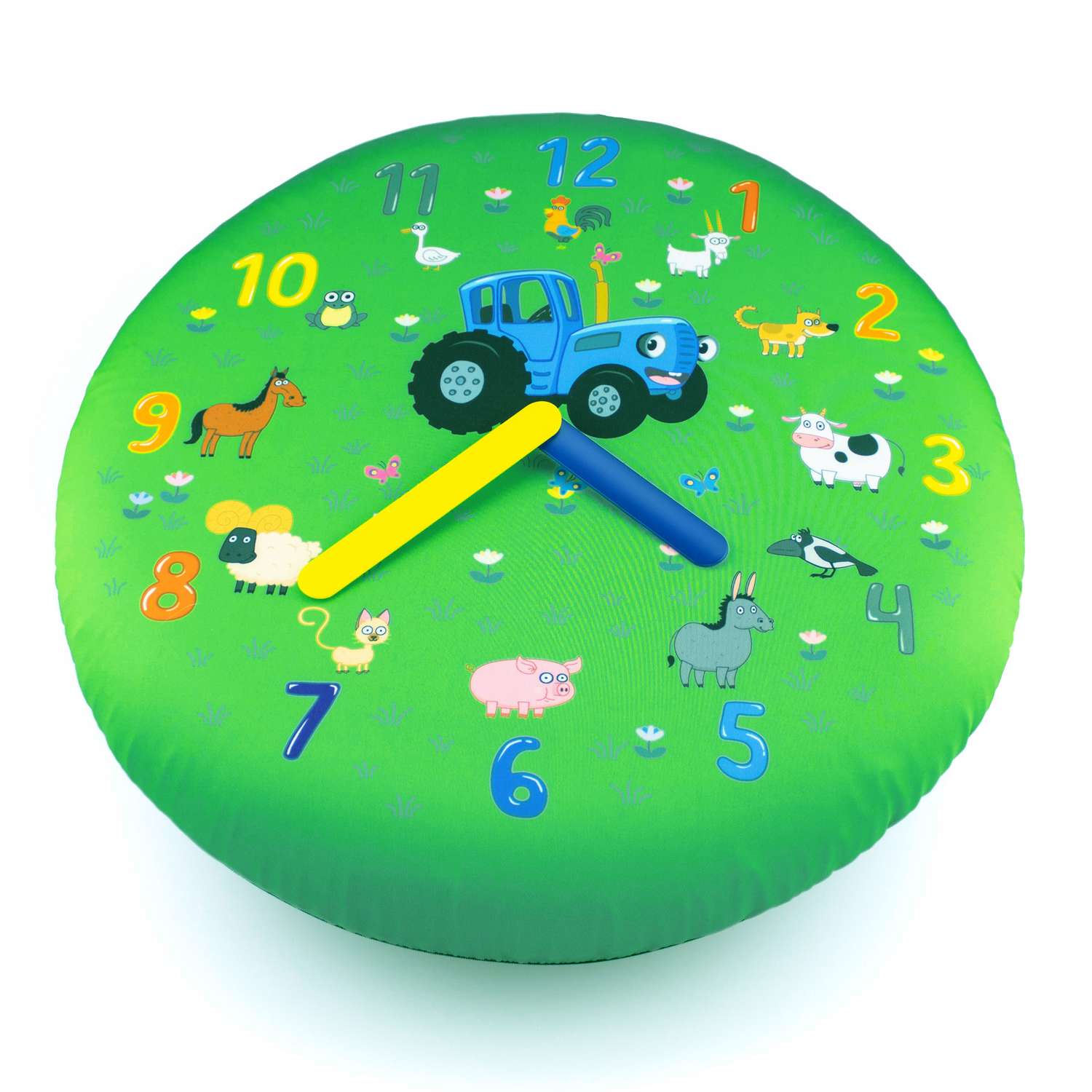Надувные часы Синий трактор настенные детские 50 см. - фото 1