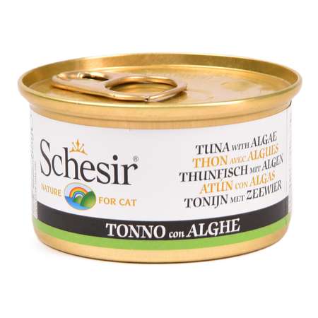 Корм влажный для кошек Schesir 85г тунец с водорослями