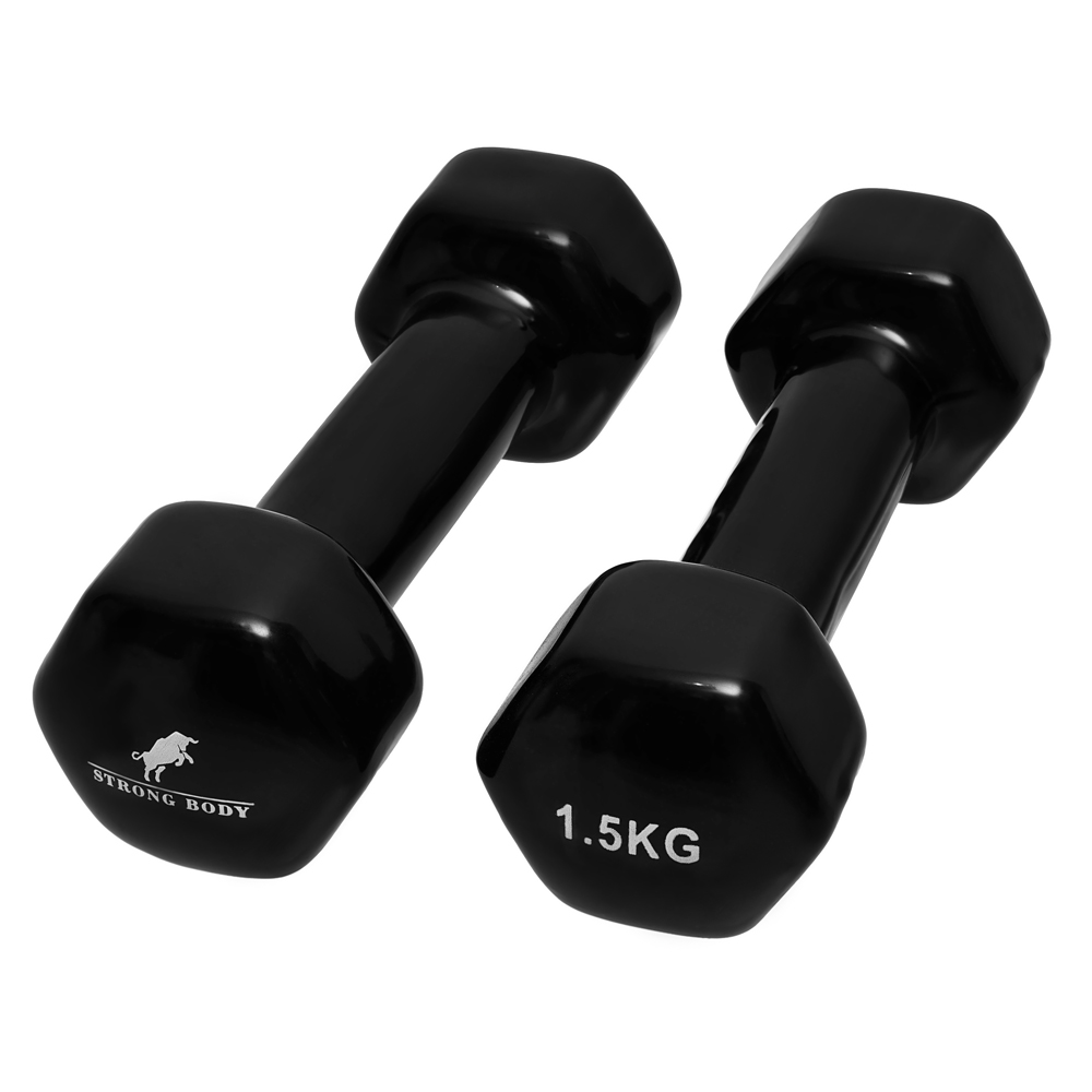 Гантели виниловые STRONG BODY 1.5 кг 2 шт - фото 3