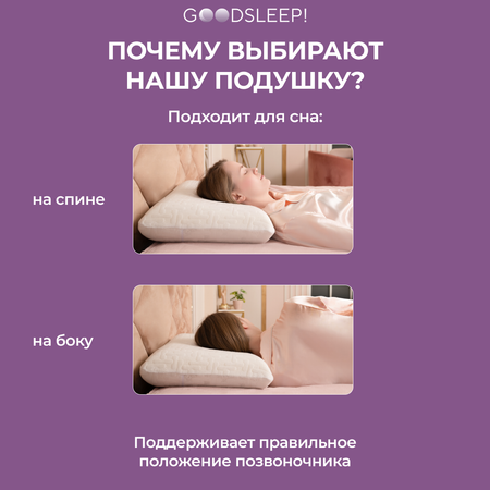 Ортопедическая подушка Goodsleep! классической формы Relax с эффектом памяти под голову