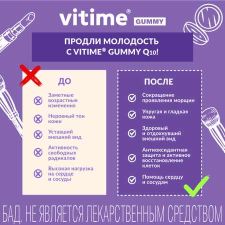 Мармеладные пастилки Q10 Vitime №15