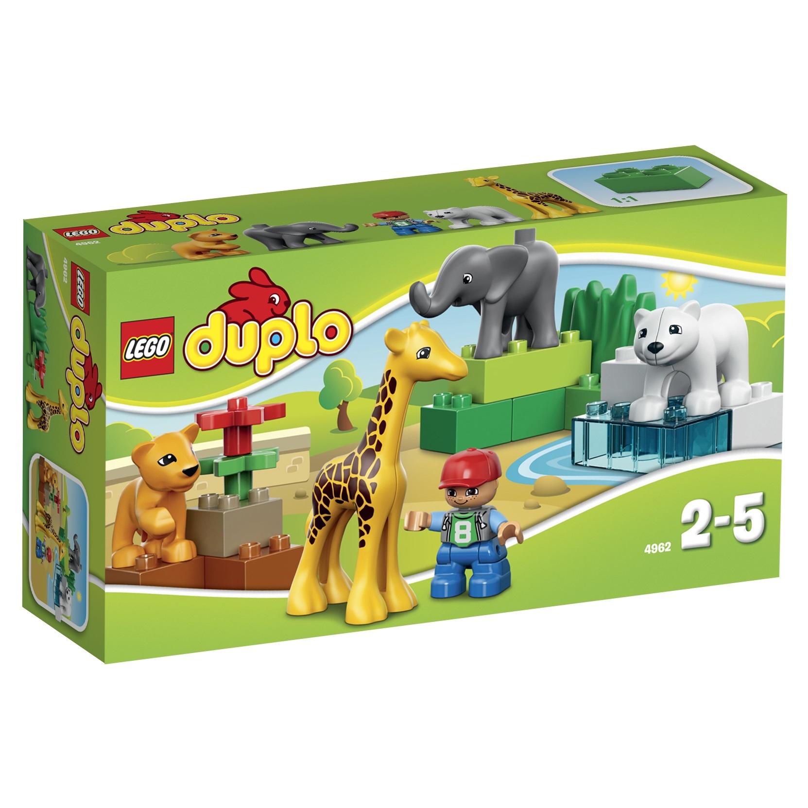 Конструктор LEGO DUPLO Town Зоопарк для малышей (4962) купить по цене 799 ₽  в интернет-магазине Детский мир