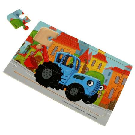Игрушка деревянная Лесная мастерская «Пазл. Синий трактор» 22 × 15 см