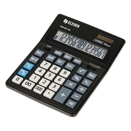 Калькулятор Eleven Business Line CDB1601-BK 16 разрядов двойное питание 155*205*35мм черный