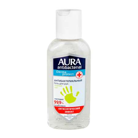 Гель для рук AURA Antibacterial Derma Protect Зеленый чай 100мл