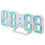 LED часы-будильник Perfeo LUMINOUS 2 белый корпус синяя подсветка PF-6111