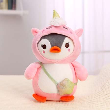 Мягкая игрушка Milo Toys с пледом «Пингвин в костюме единорожки»