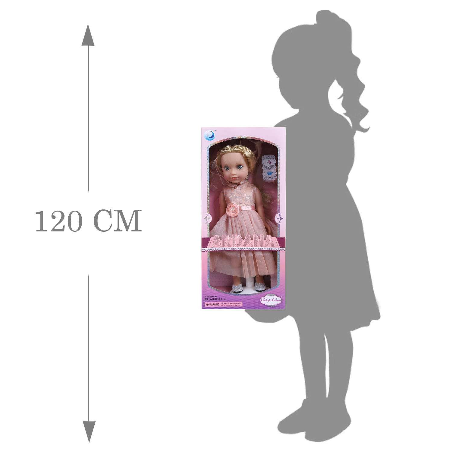 Кукла Junfa Ardana Baby в персиковом воздушном длинном платье 45 см WJ-21812 - фото 2