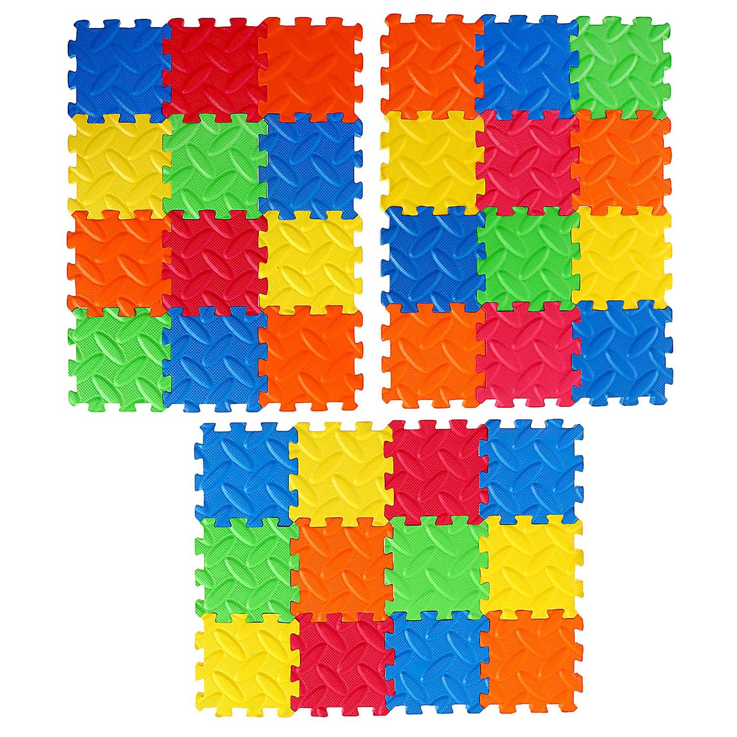 Коврик-пазл IQ-ZABIAKA «Цветные квадраты» 36 элементов - фото 2