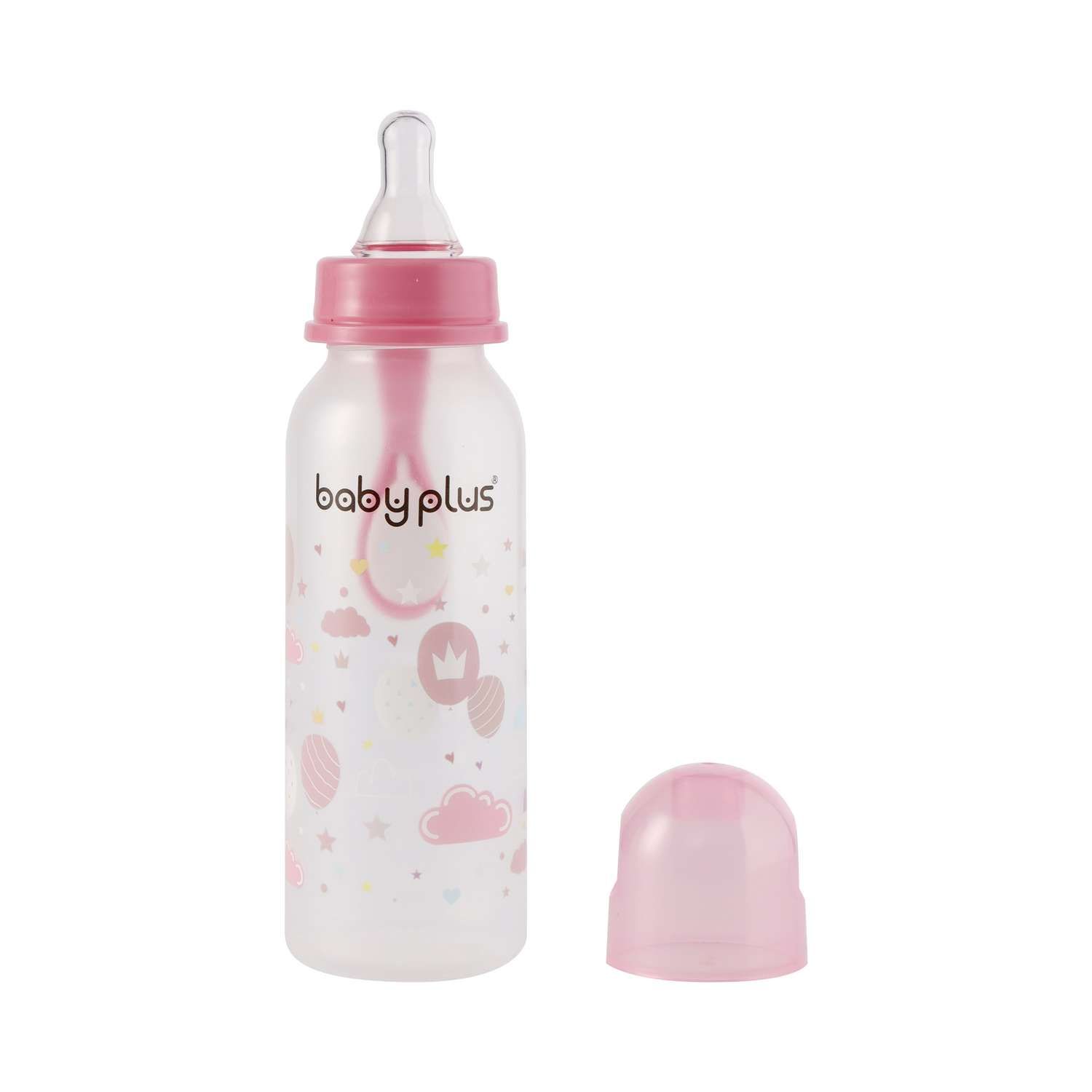 Бутылочка для кормления Baby Plus с ложкой и соской BP5114-C-2 250 мл розовая - фото 2