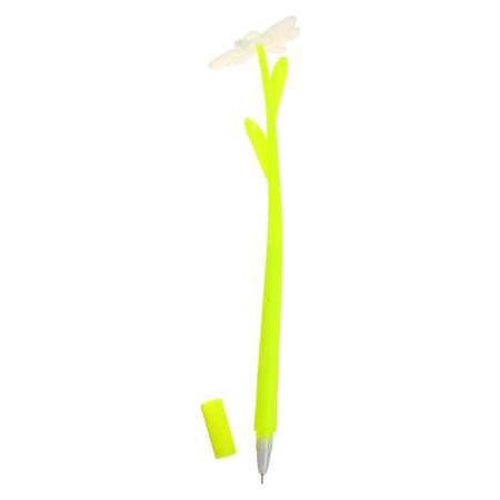 Ручка Sima-Land гелевая «Бабочка салатовая» светится при ультрафиолете