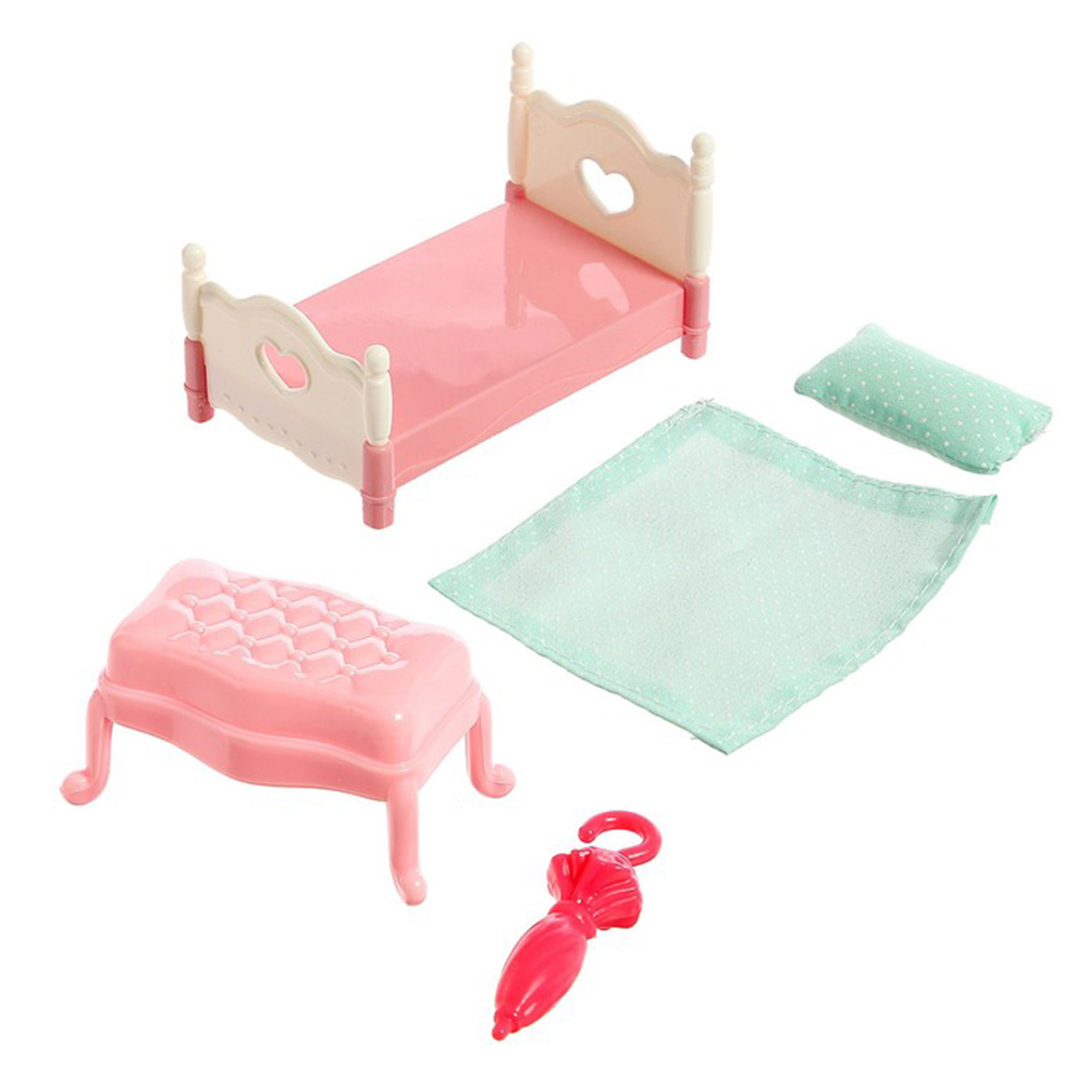 Игровой набор SHARKTOYS игрушечная мебель для куклы Спальня 1040000009 - фото 4