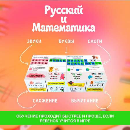 Кубик транформер MAGTRADE WOW пособие по русскому языку и математике для начальных классов