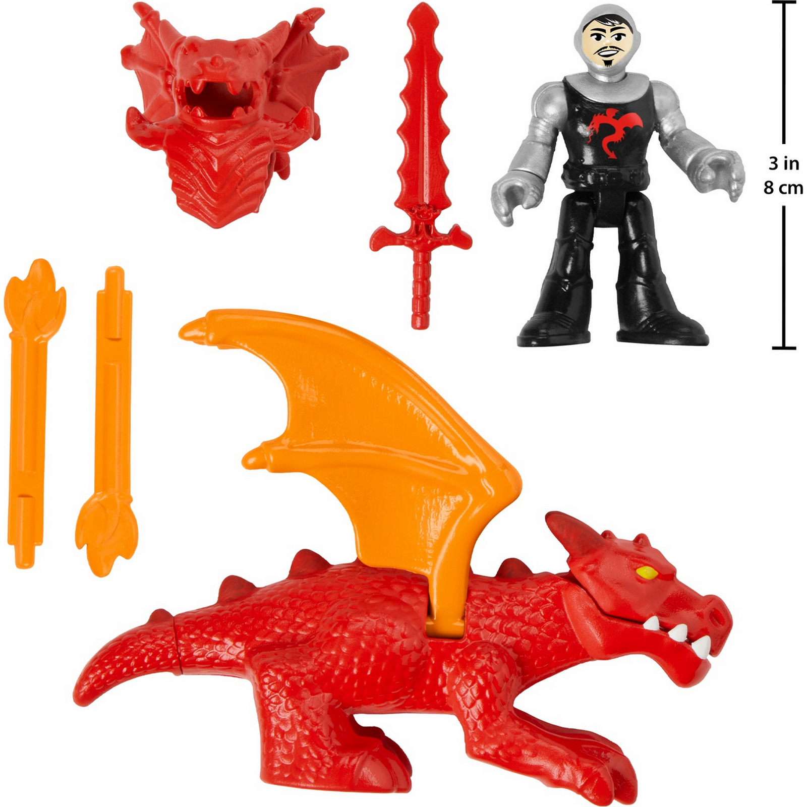 Набор игровой IMAGINEXT Огнедышащий дракон рыцаря HCG66 - фото 7