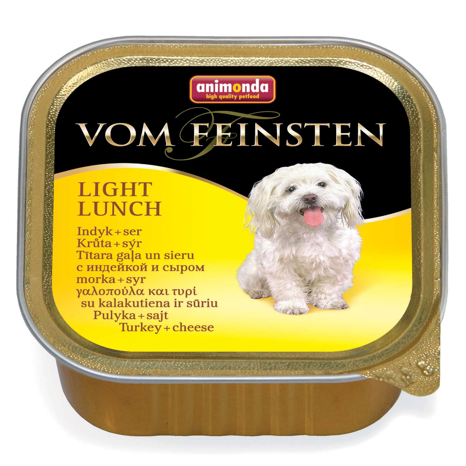 Корм для собак ANIMONDA 150г Vom Feinsten Light L облегченное меню с индейкой и сыром консервированный - фото 1