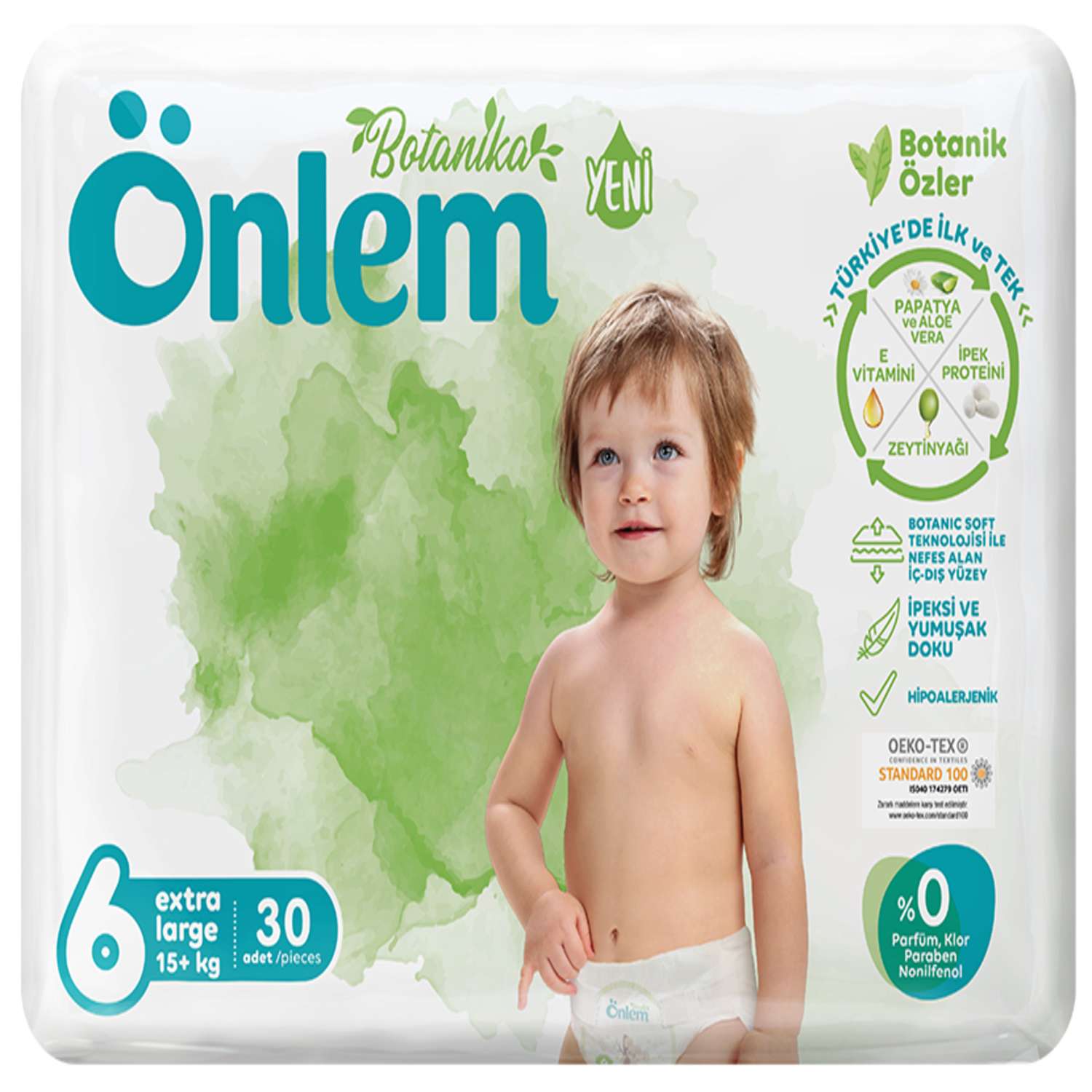 Подгузники Onlem Botanica для новорожденных 6 15+ кг 30 шт - фото 1