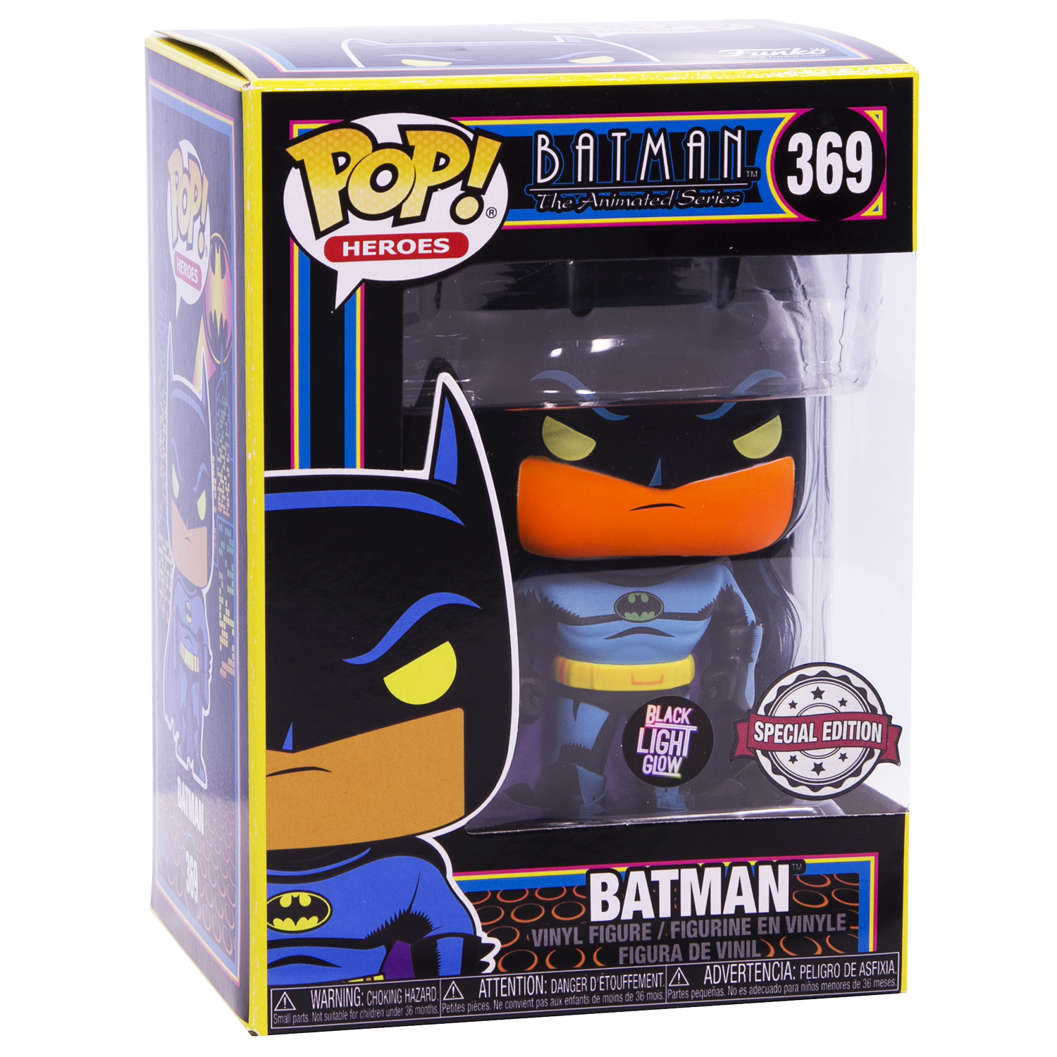 Фигурка Funko Heroes DC Batman Animated Series Batman Blacklight Exc - фото 5