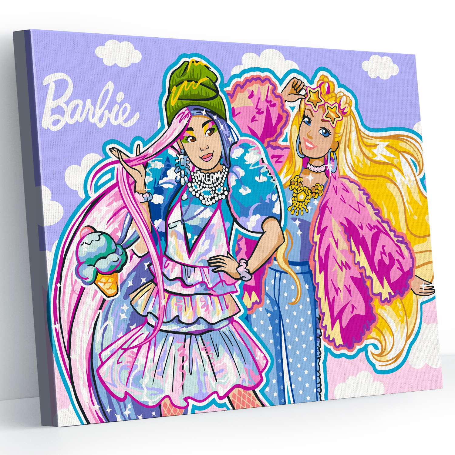 Картина по номерам BARBIE Модные подружки холст 30х40 - фото 1