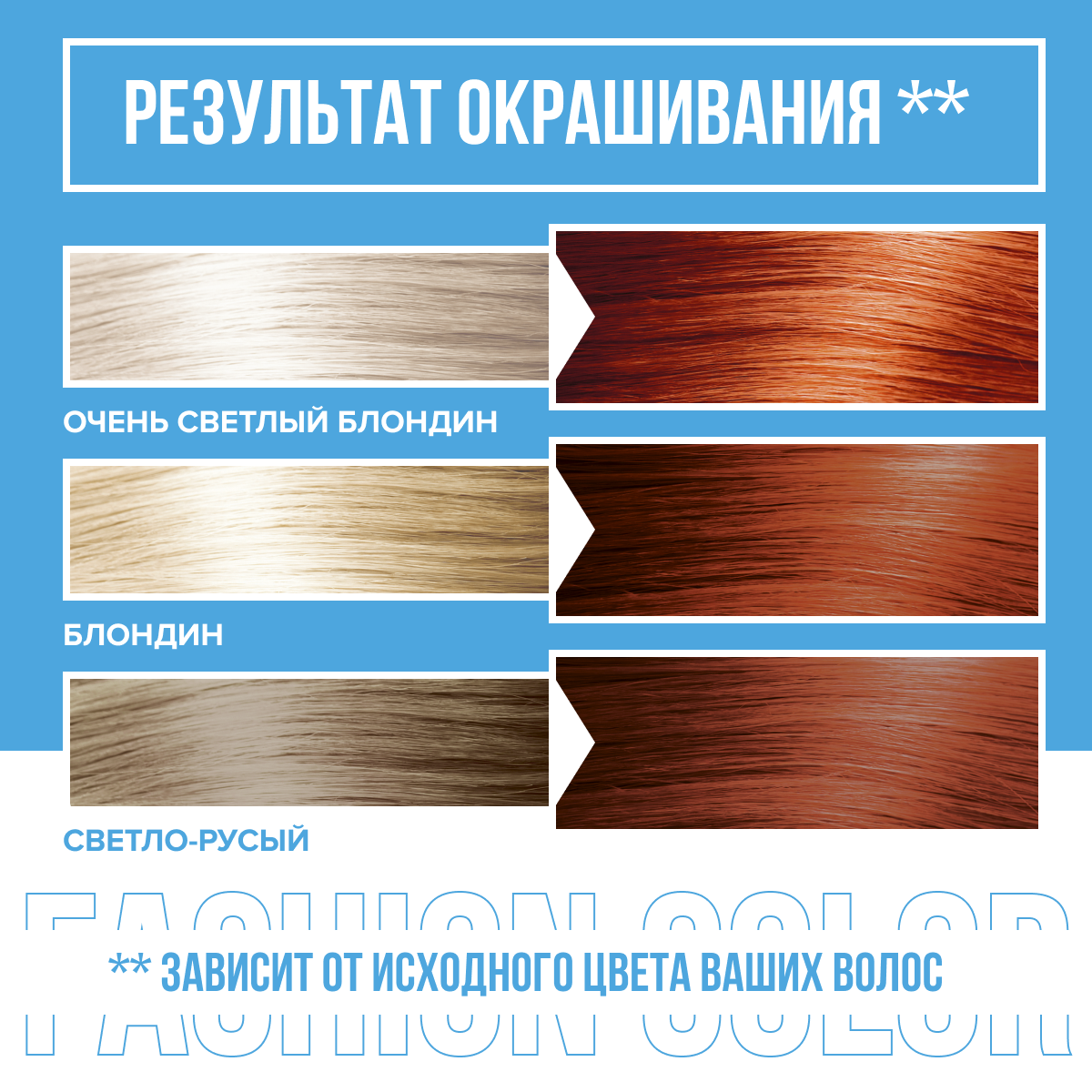 Краска для волос Studio Professional Essem Hair 8.4 Огненно-рыжий Fashion Color 50/50/15 мл - фото 2