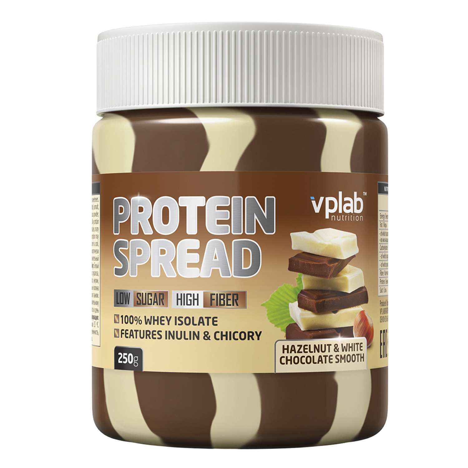 Продукт диетический VPLAB Protein Spread Шоколад белый с орехами 250г - фото 1
