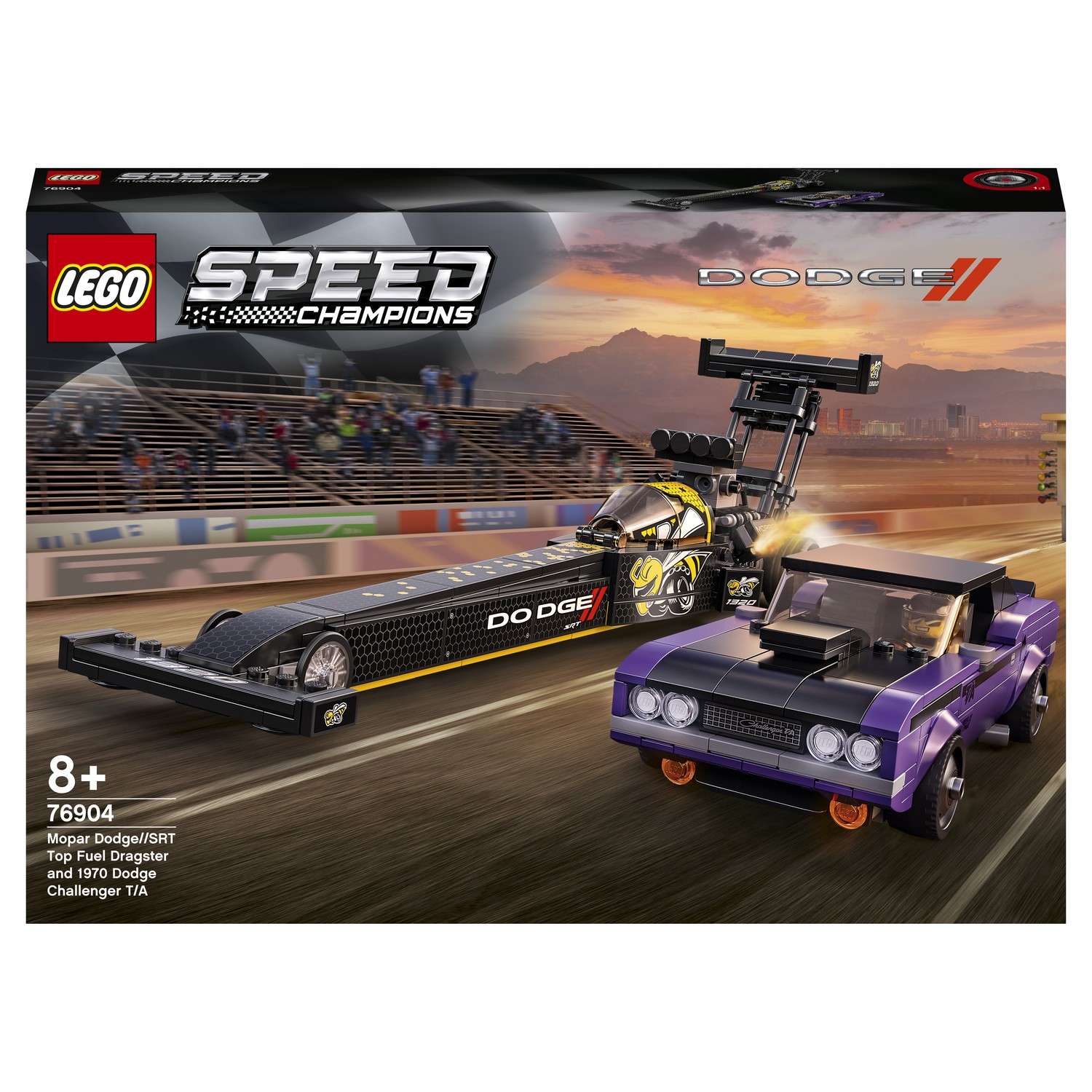 Конструктор LEGO Speed Champions Mopar Dodge//SRT Top Fuel Dragster and 1970 Dodge Challenger T/A 76904 - фото 2