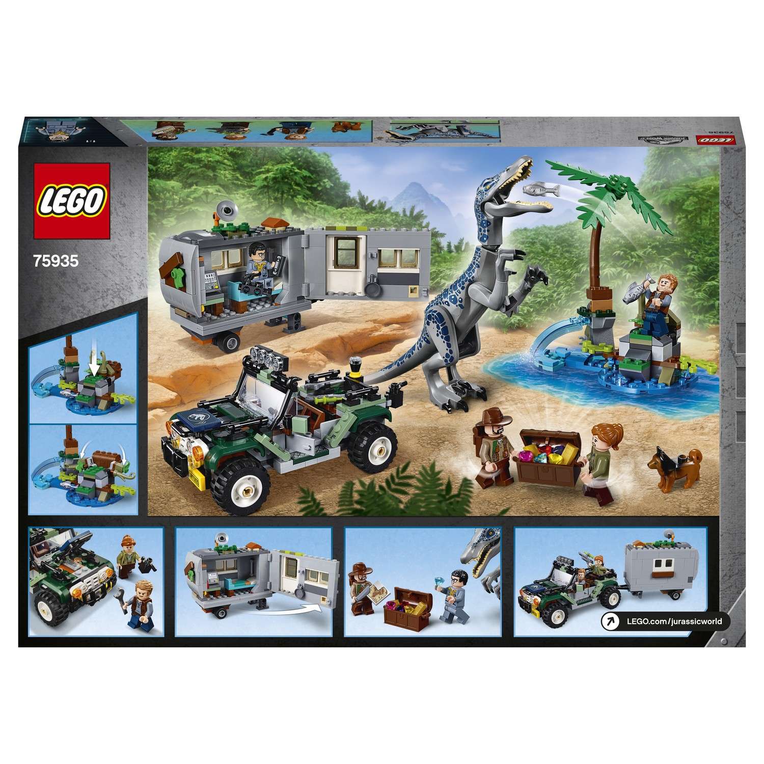 Конструктор LEGO Jurassic World Поединок с бариониксом Охота за сокровищами 75935 - фото 3