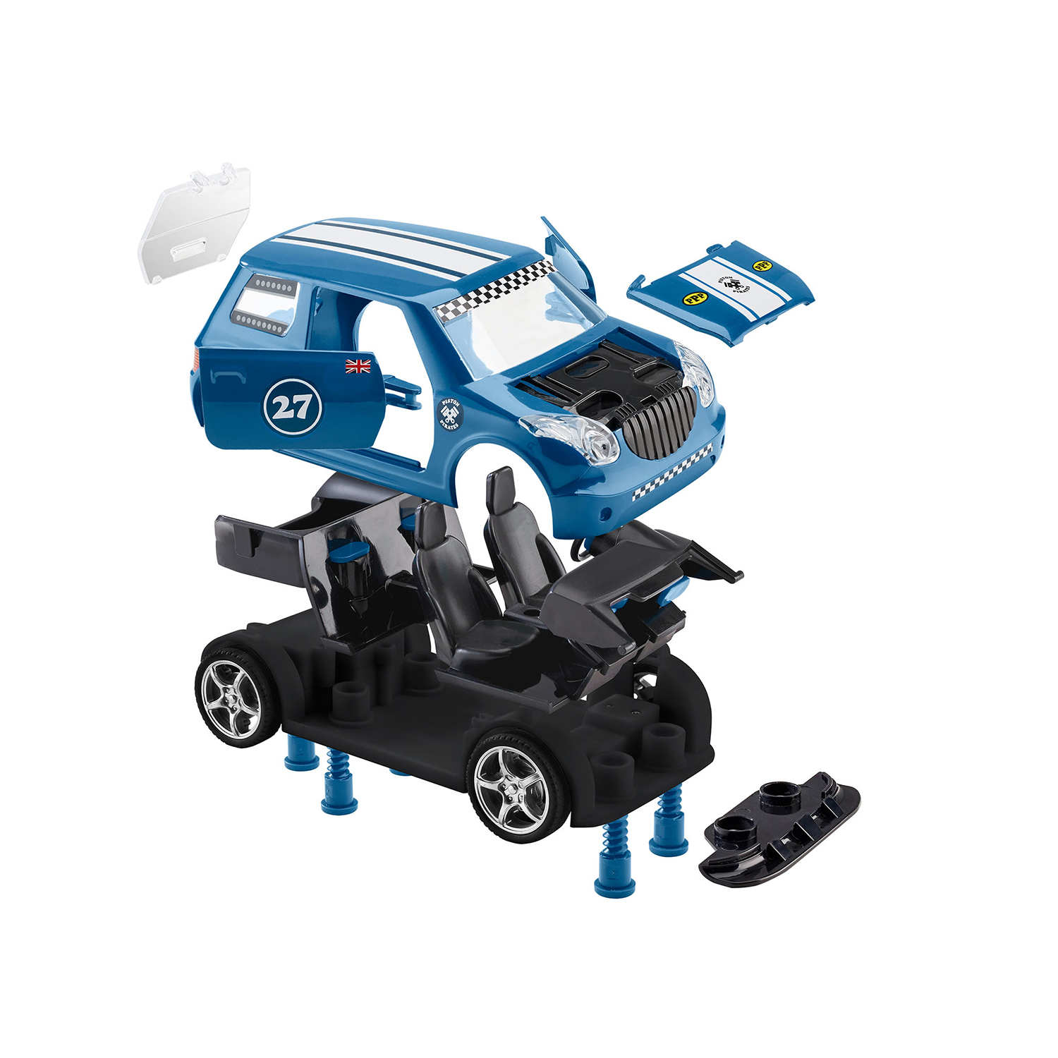 Сборная модель Revell Раллийный автомобиль Junior kit Pull Back Rallye Car синий 00834 - фото 7