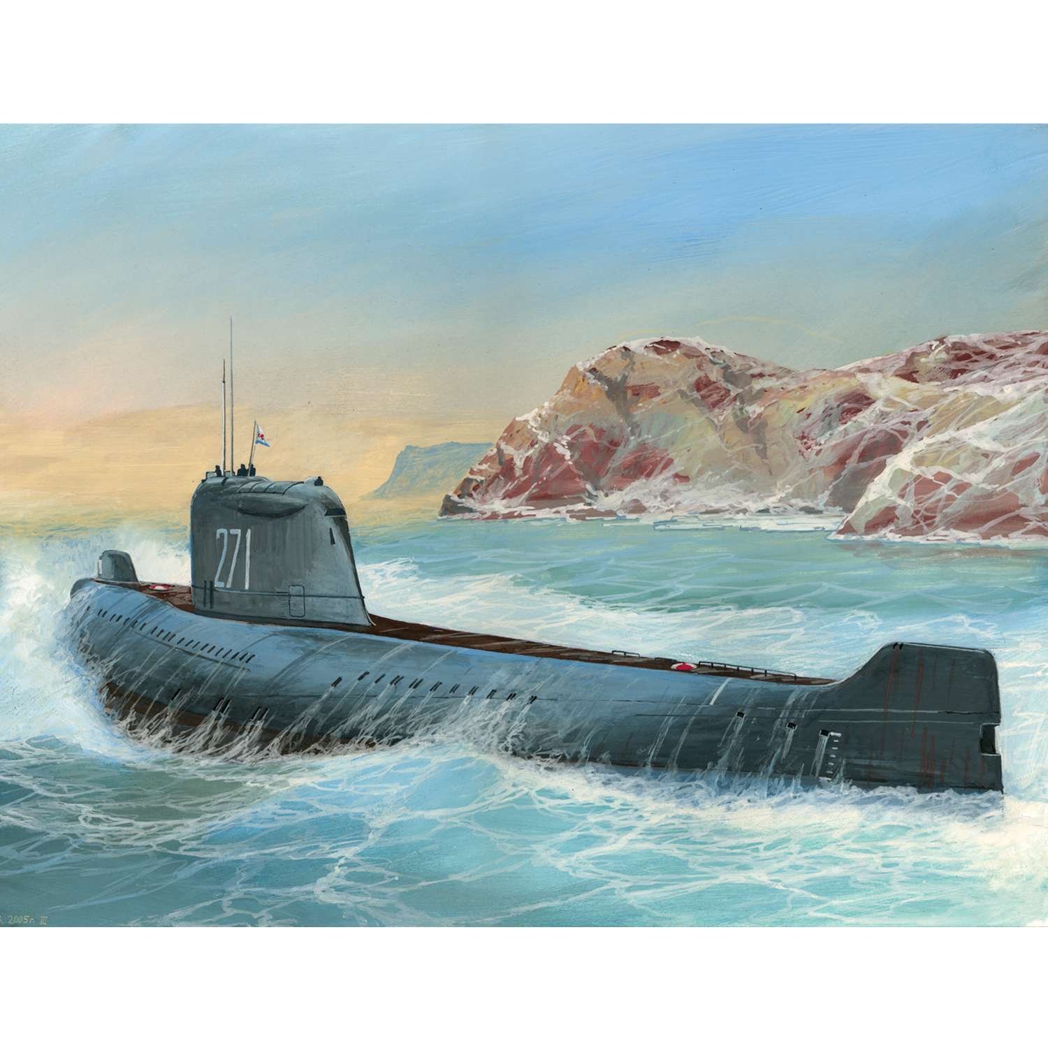 Модель для сборки Звезда Подводная лодка К-19 9025 - фото 5