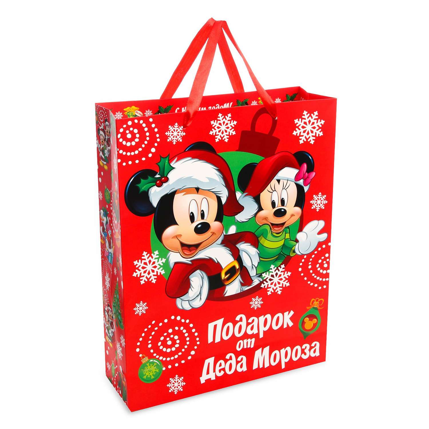 Пакет Disney ламинат вертикальный Подарок от деда Мороза Микки Маус - фото 2