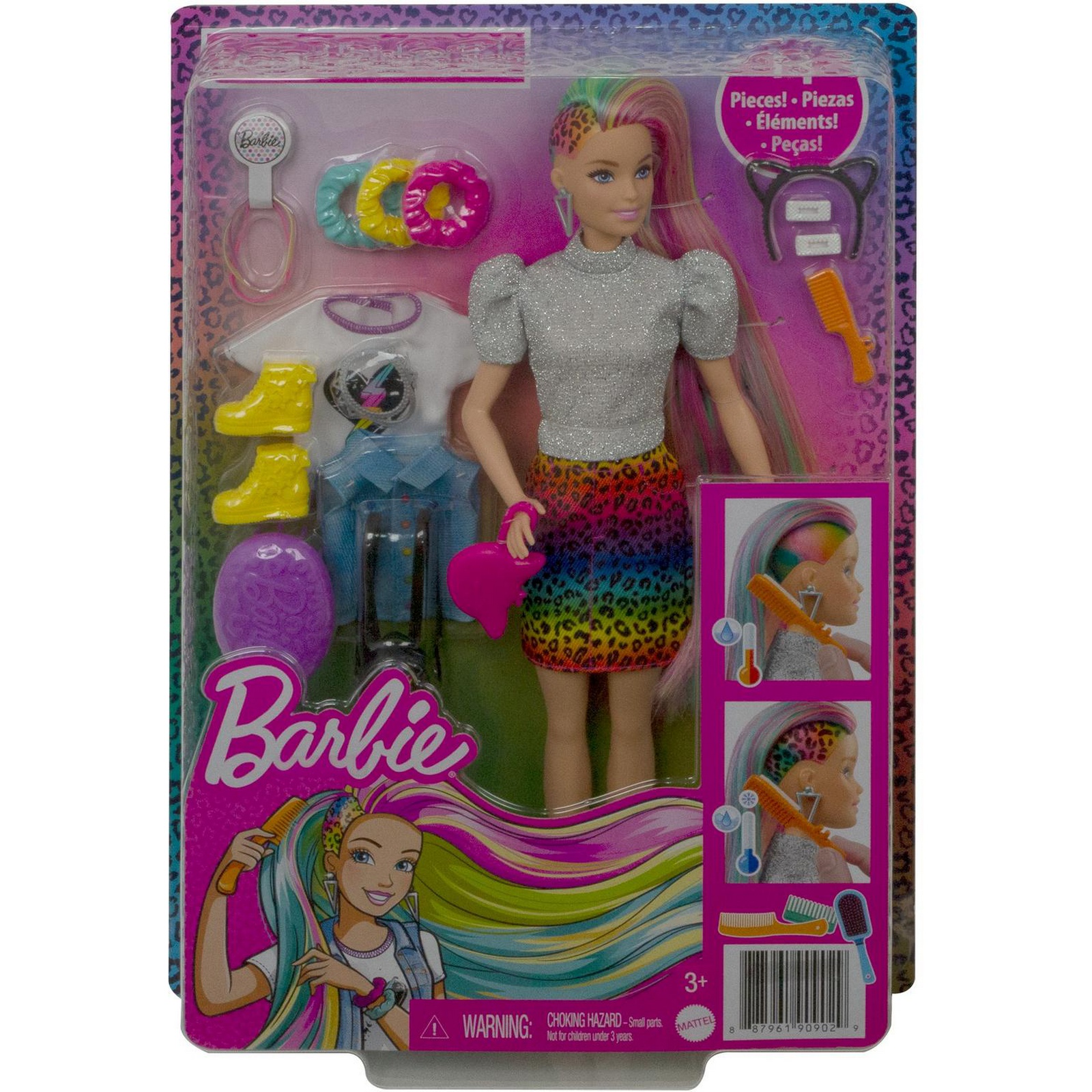 Barbie Кукла с разноцветными волосами