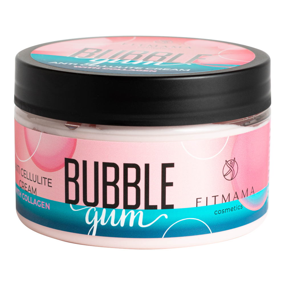 Средство от растяжек FITMAMA COSMETICS Aнтицеллюлитный крем для тела Bubble Gum с коллагеном - фото 1