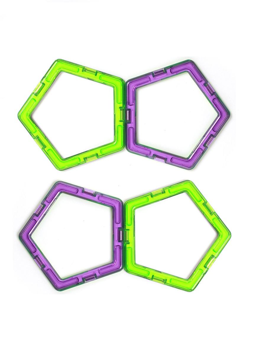 Магнитный конструктор МАГНИКОН Пятиугольник 4 детали МК-4-5У - фото 3