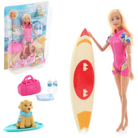 Кукла модель Барби Veld Co на сёрфе
