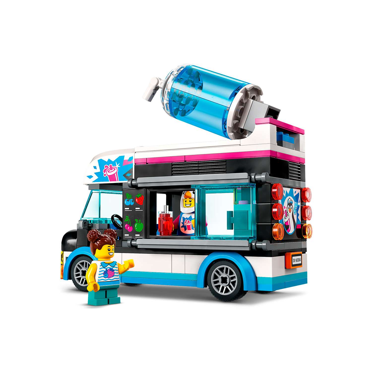 Конструктор детский LEGO City Фургон для шейков Пингвин 60384 - фото 3