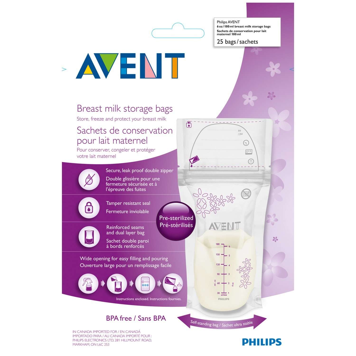 Пакеты Philips Avent для хранения грудного молока 25 шт SCF603/25 - фото 2