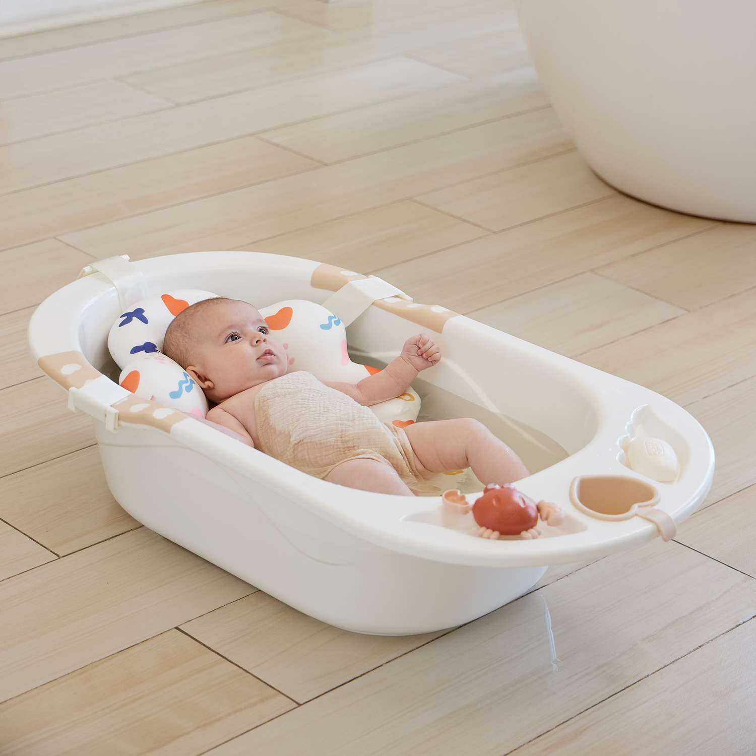 Гамак для купания Happy Baby для новорожденных белый - фото 9