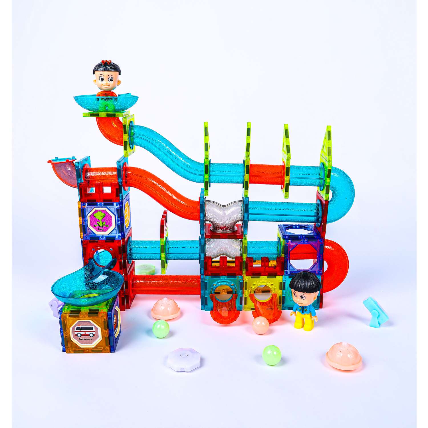 Магнитный констрктор Play Cool детский светящийся развивающий 142 детали - фото 10