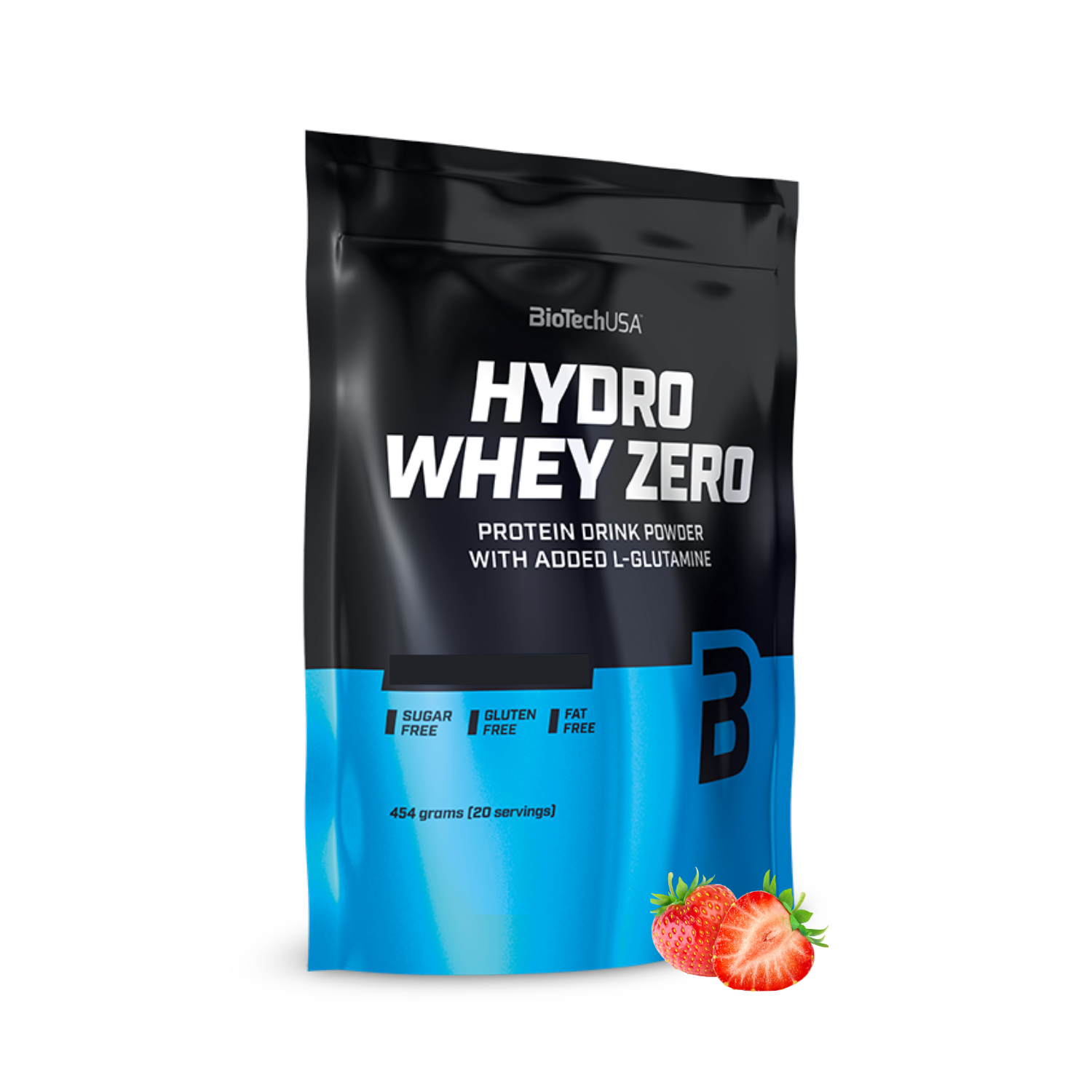 Изолят сывороточного протеина BiotechUSA Hydro Whey Zero 454 г. Клубника - фото 1