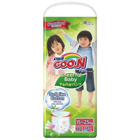 Подгузники-трусики Goon Cheerful Baby XXL 15-25кг 34шт