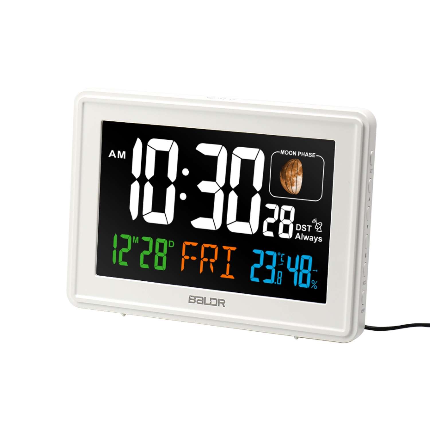 Часы с функцией термометра Baldr белый - фото 7