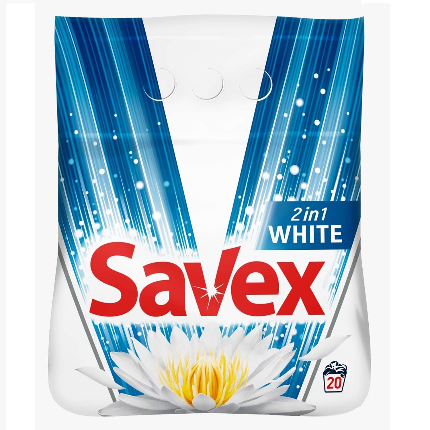 Стиральный порошок SAVEX 2 в 1 для белого белья 2 кг - фото 1