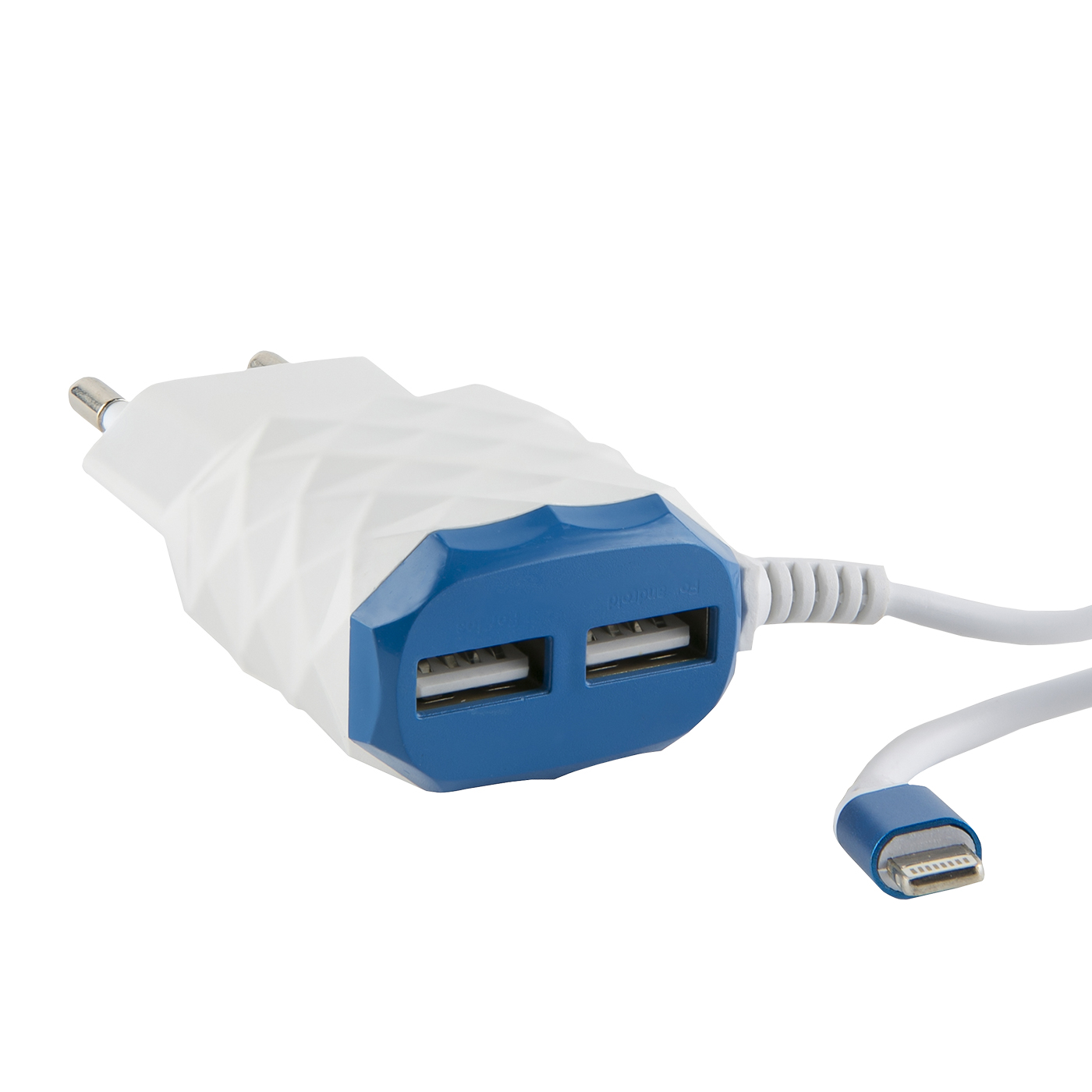 Red Line NC-2.1AC, Blue 2 USB+Lightning сетевое зарядное устройство