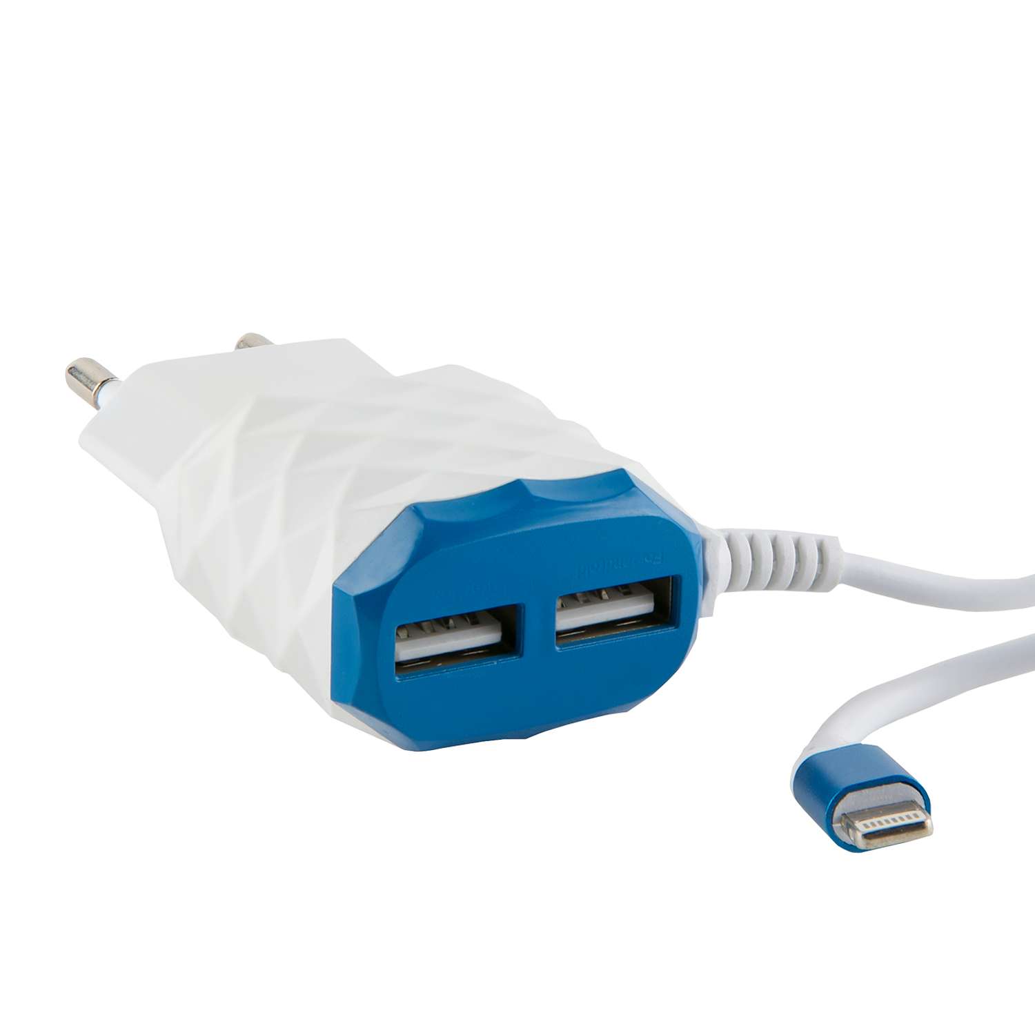 Зарядное устройство RedLine 2 USB+8pin для Apple модель NC-2.1AC 2.1A синий - фото 2