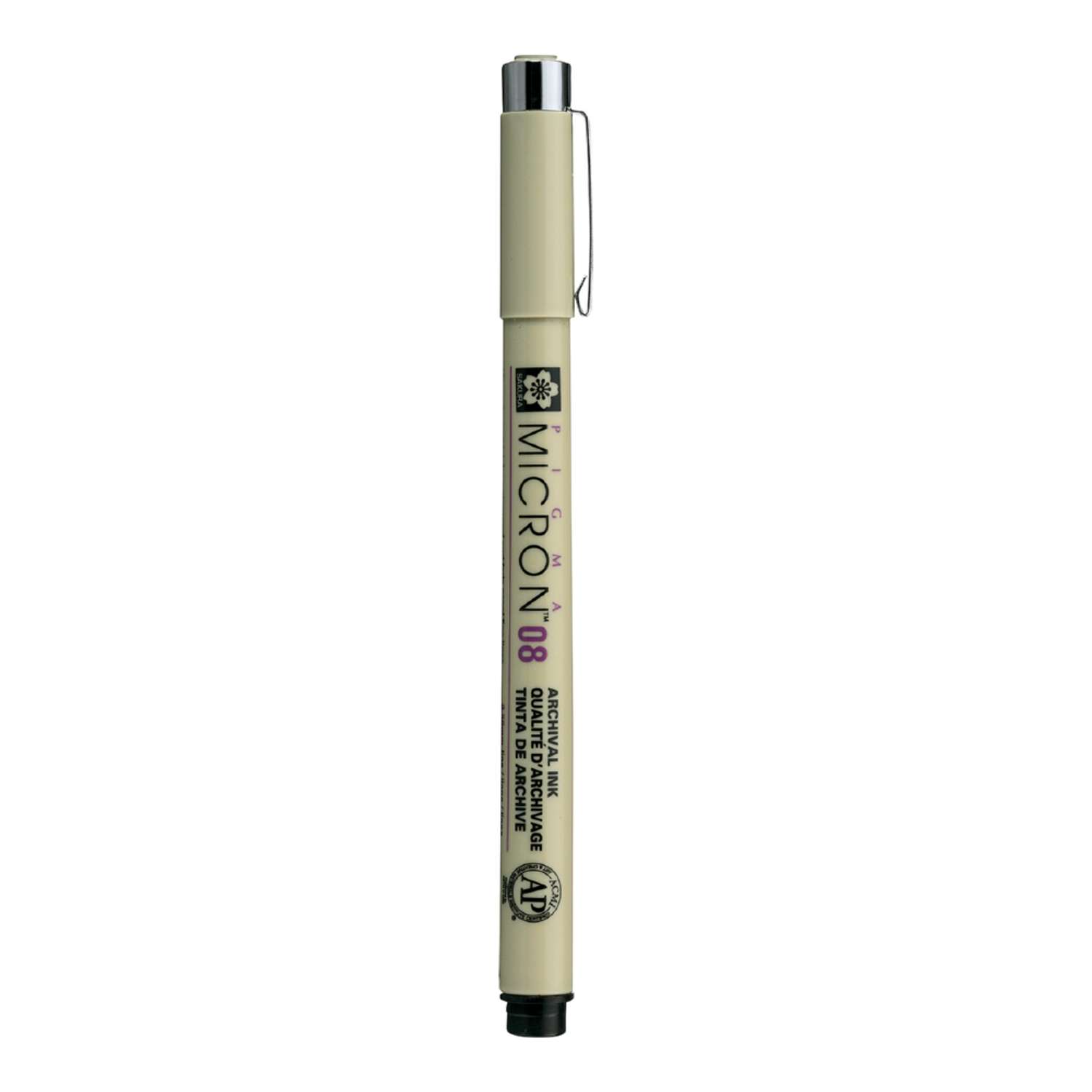 Ручка капиллярная Sakura Pigma Micron 08 цвет чернил: черный - фото 1