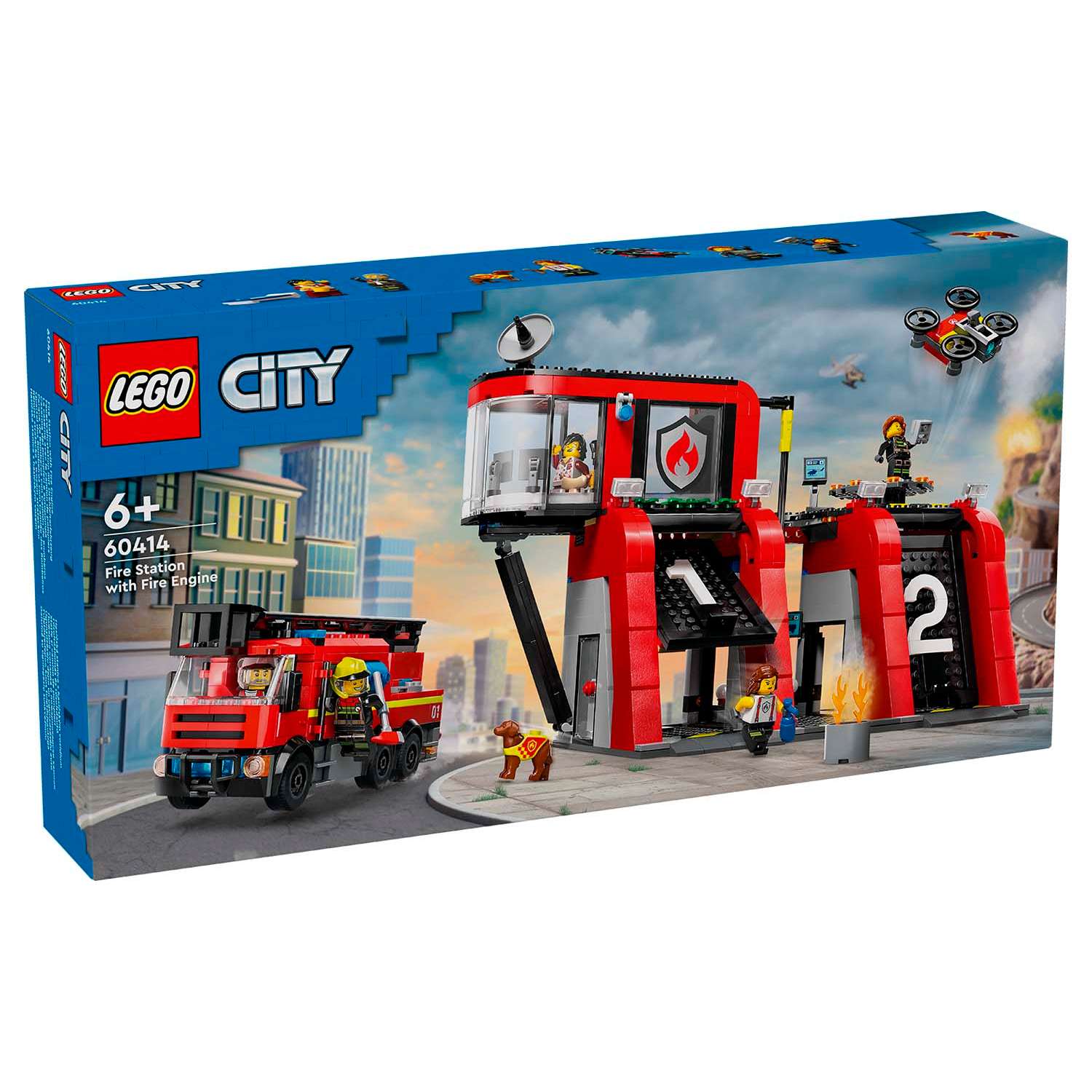 Конструктор детский LEGO City Пожарная часть и пожарная машина 60414 - фото 8