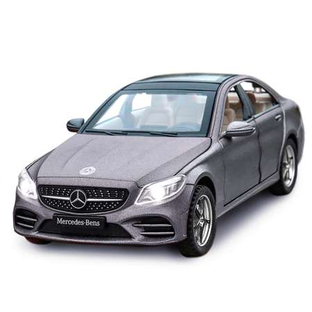 Коллекционная машинка WiMI металлическая инерционная серая Mercedes-Benz C260L c-class