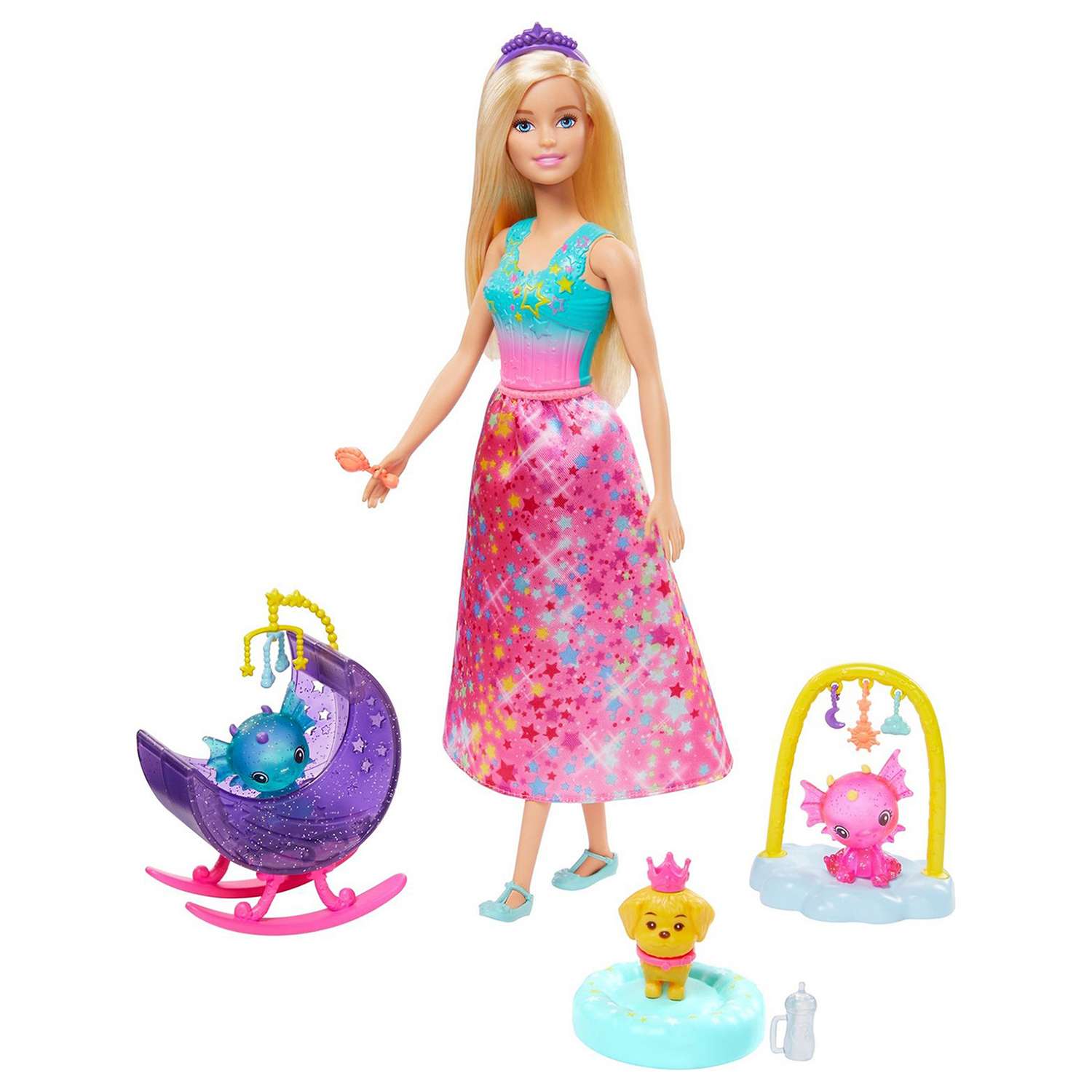Набор игровой Barbie Заботливая принцесса Детский сад для драконов GJK51 GJK49 - фото 1