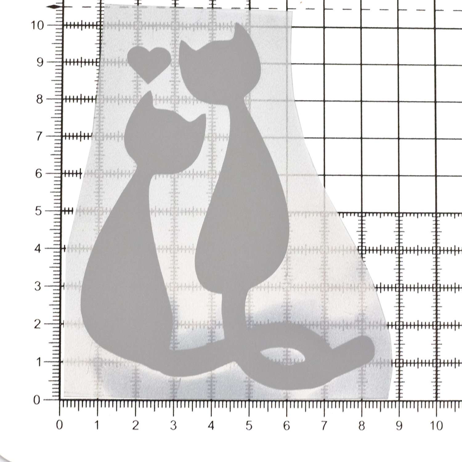 Термоаппликация Айрис светоотражающая Кот и кошка 8х6.4 см для одежды сумок рюкзаков 1 шт - фото 3