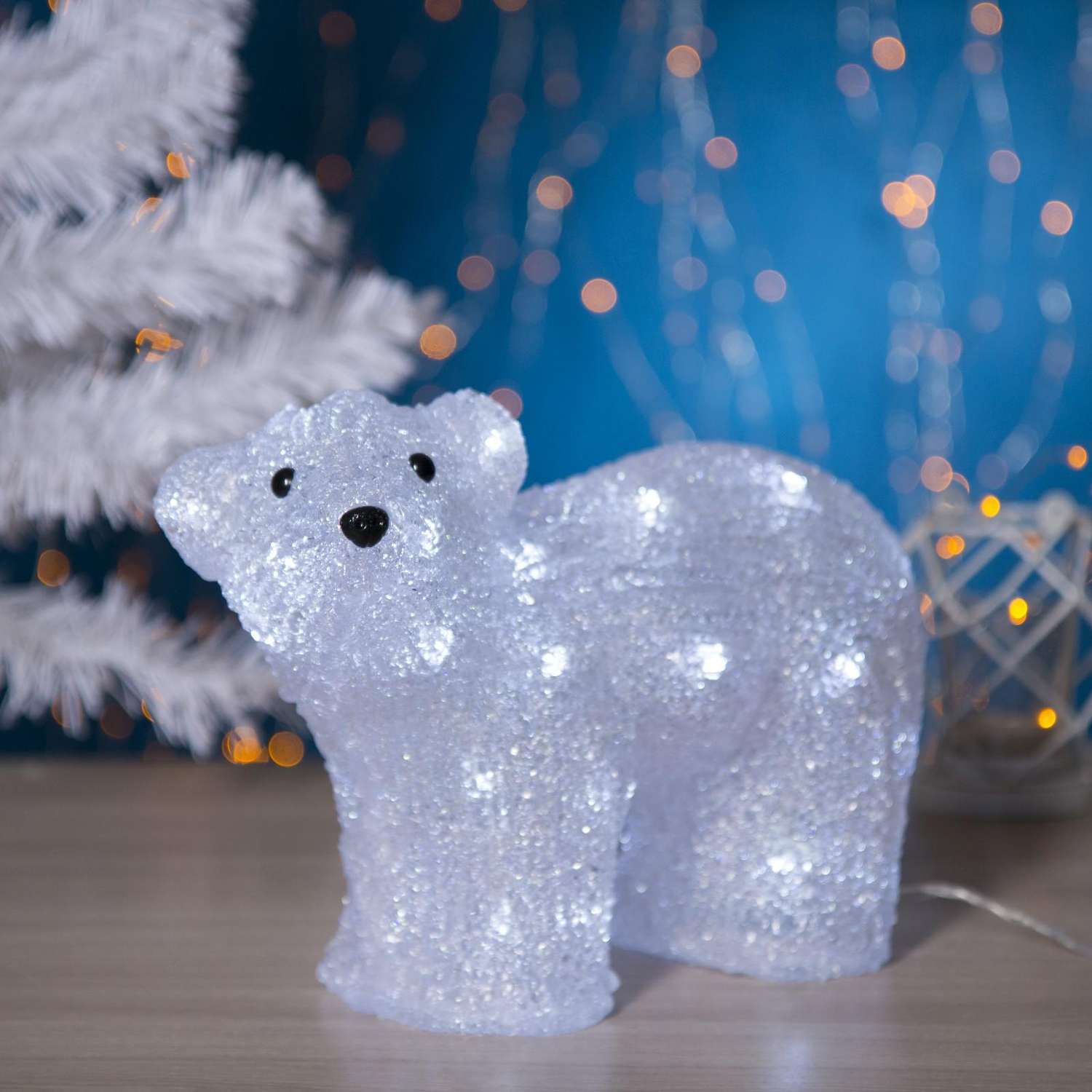 Светодиодная Luazon фигура «Медведь малый» 28 × 25 × 15 см акрил 40 LED 220 В свечение белое - фото 1