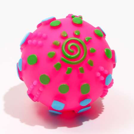 Игрушка Пижон пищащая «Чудо-мяч» 6.5 см розовая